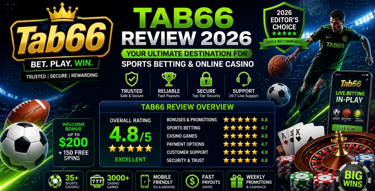 Tab66 Review 2026: Sports Betting, Casino Games & Bonuses