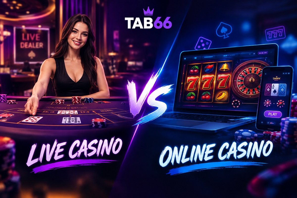 TAB66 Live Casino vs Online Casino – What Is the Difference?